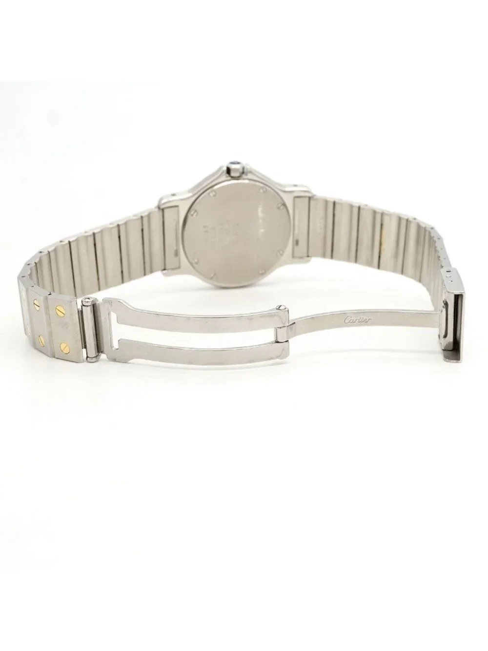 Cartier Santos Octagon LM Ivory Dial Watch